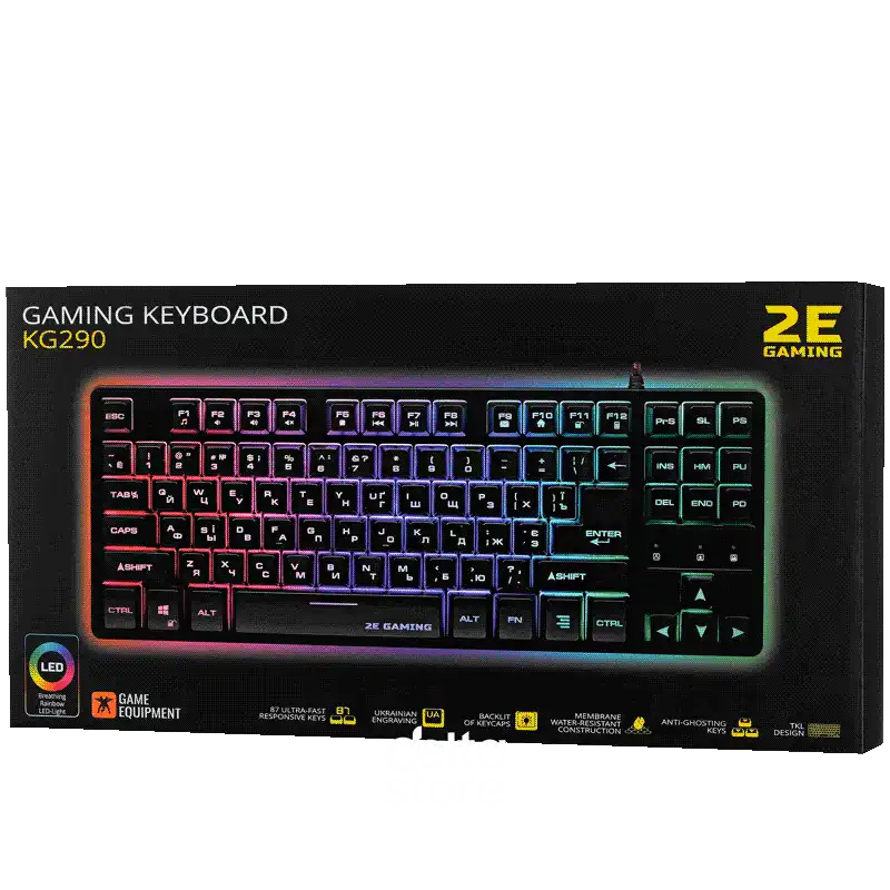 2E KG290 Gaming Keyboard LED Black 2E-KG290UB